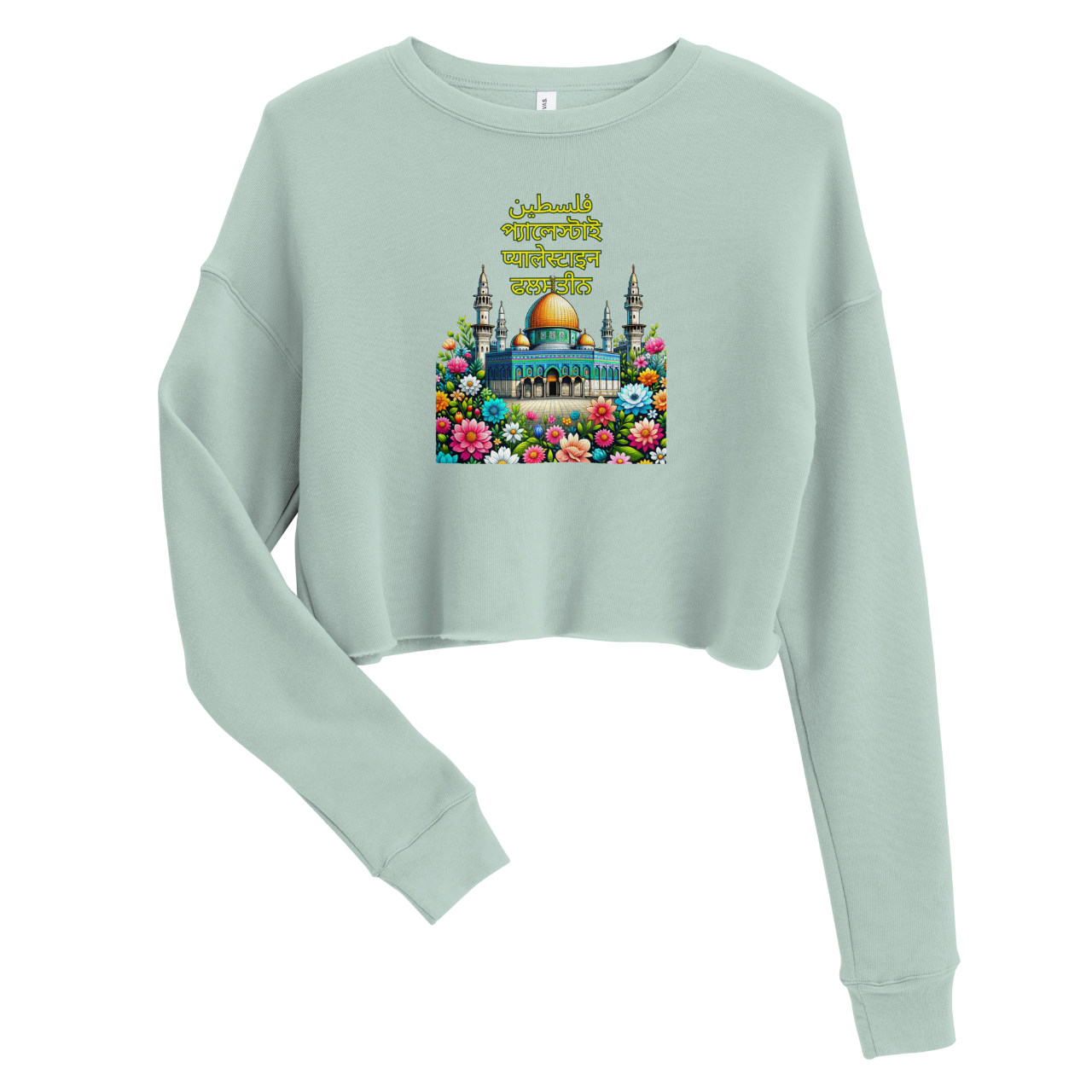 unity فلسطین crop sweatshirt