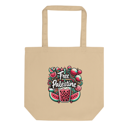 free فلسطین watermelon tote bag