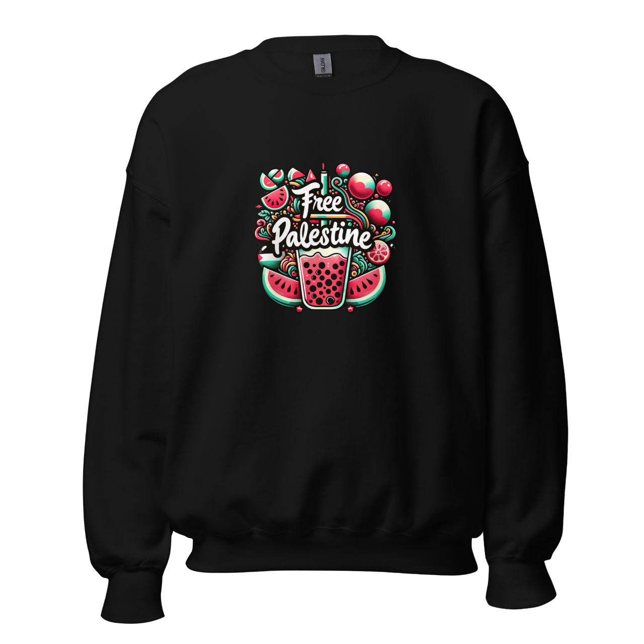 black free فلسطین watermelon sweatshirt